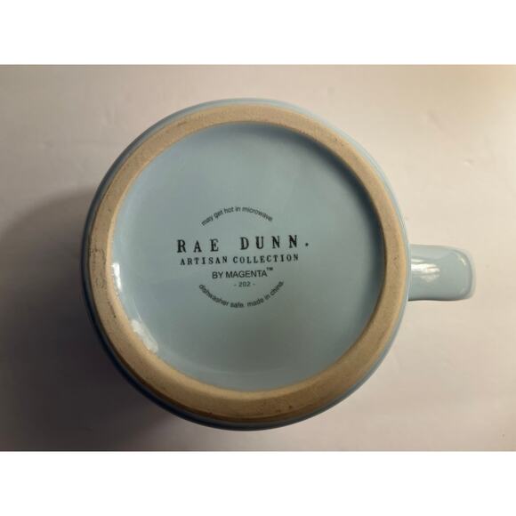 Rae Dunn WHITE CHRISTMAS ceramic Coffee Mug/tea Cup.Blue Holiday Mug. Camp Style - Picture 7 of 8